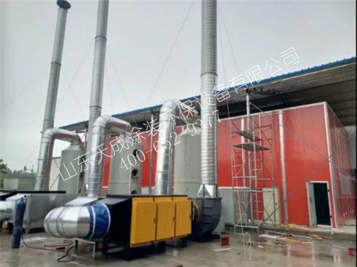 廢氣處理成套設備安裝現場
